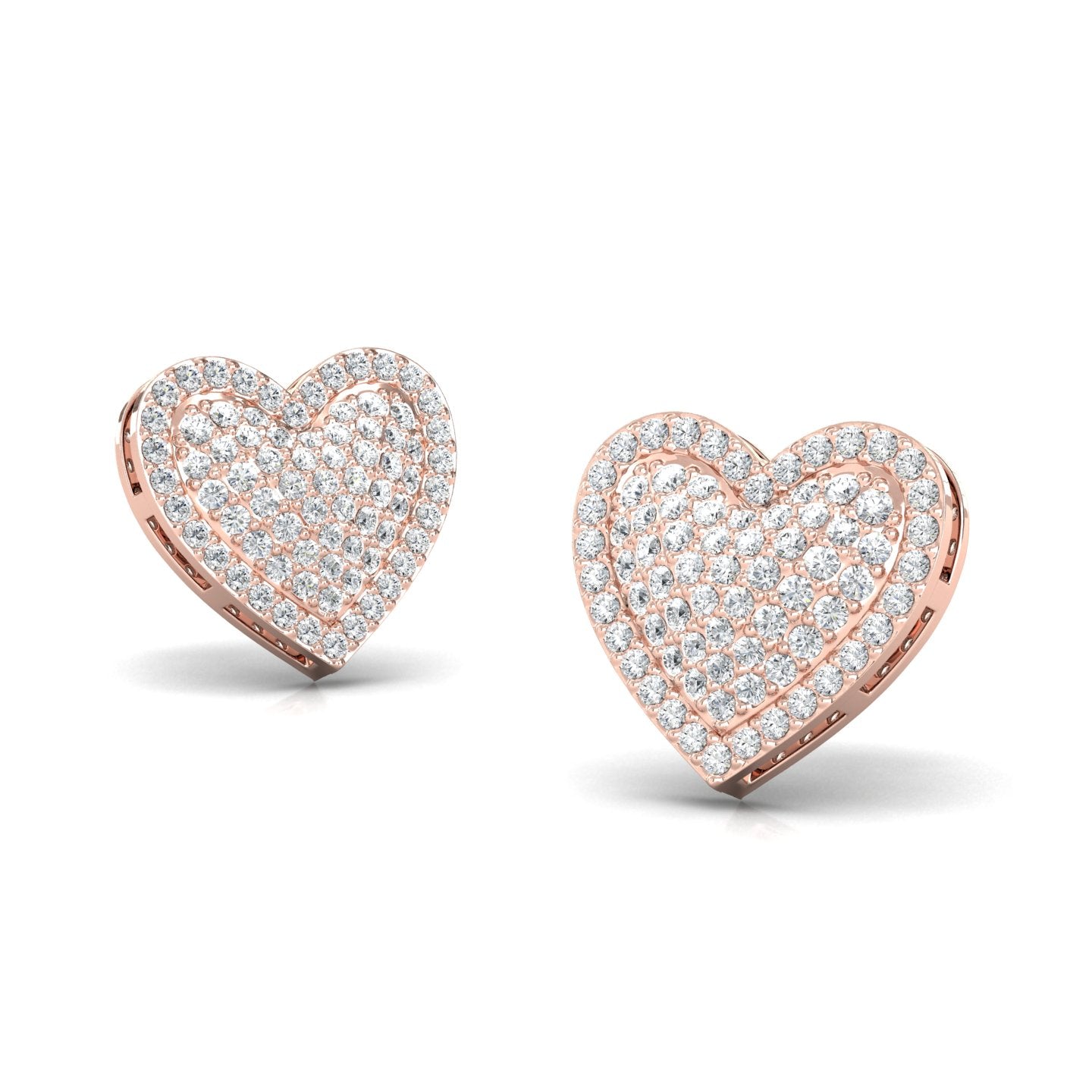 Heart Lab Grown Diamond Earings