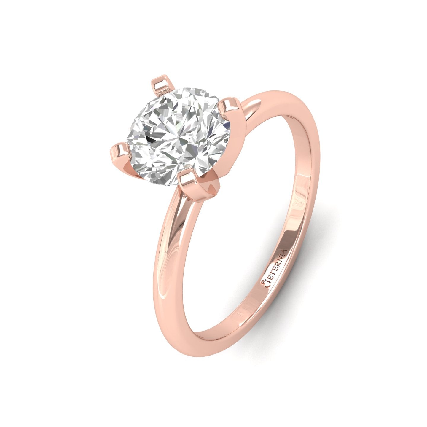 Round Lab Grown Diamond Solitaire Ring