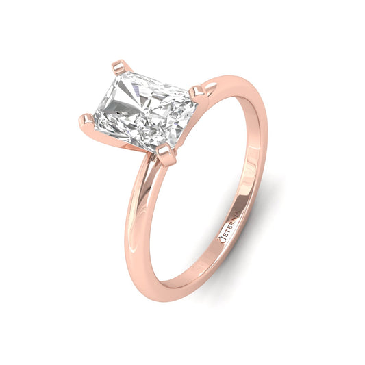 Radiant Lab Grown Solitaire Diamond Ring