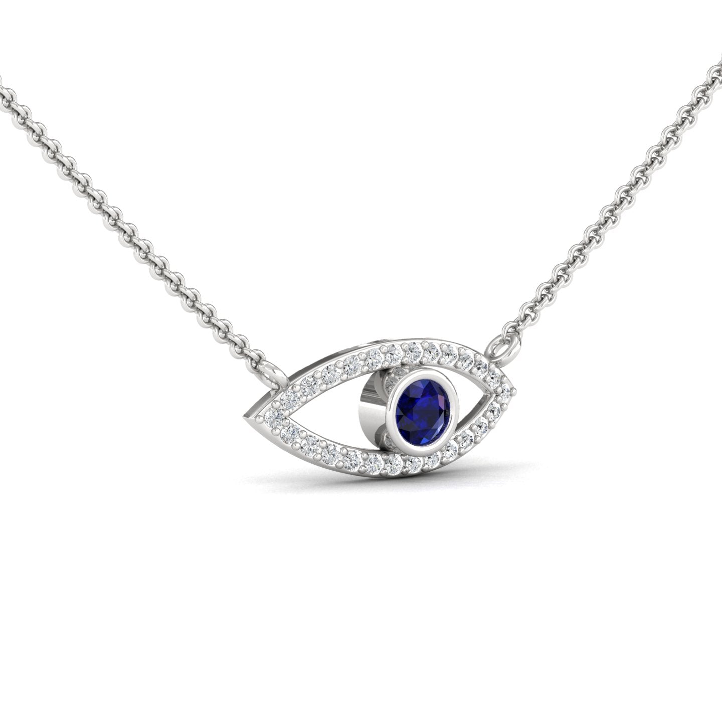 Glance Lab Grown Diamond Evil Eye Neckpiece