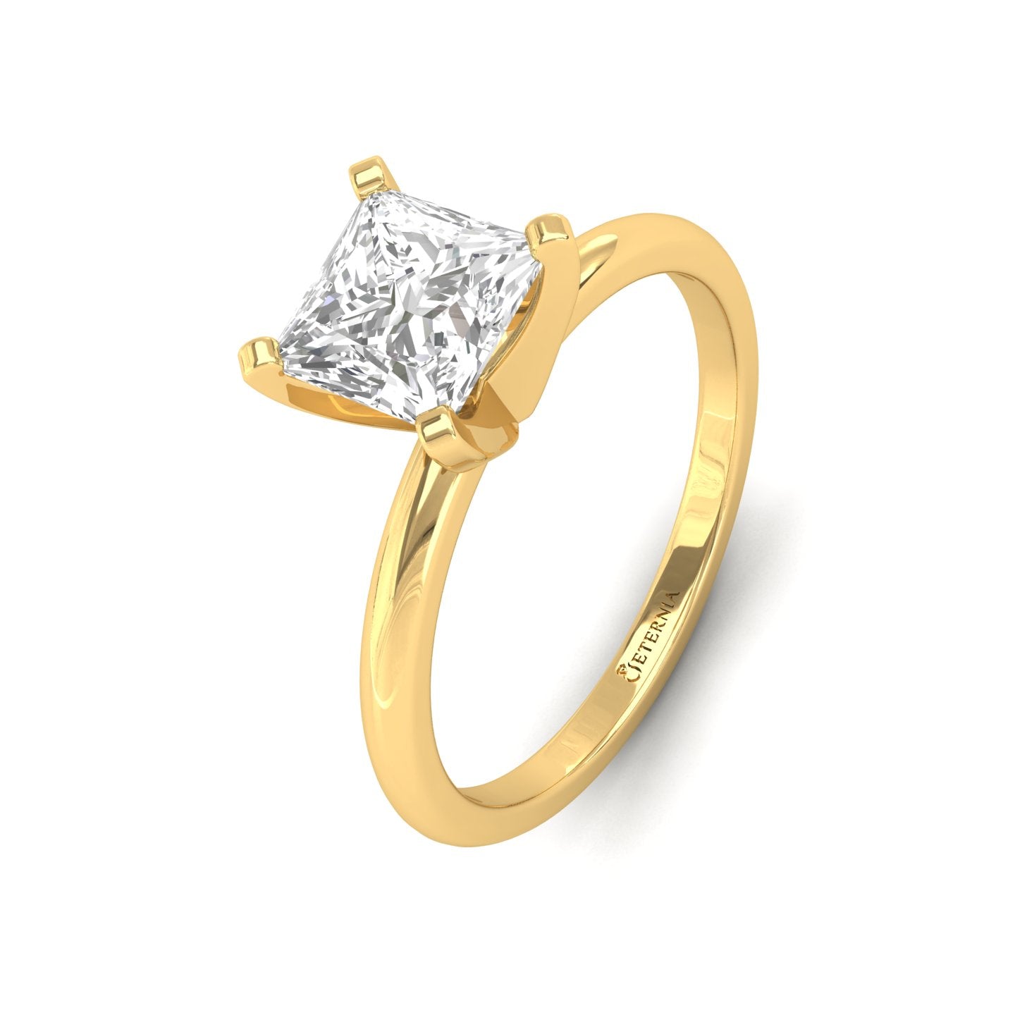 Princess Lab Grown Solitaire Diamond RIng