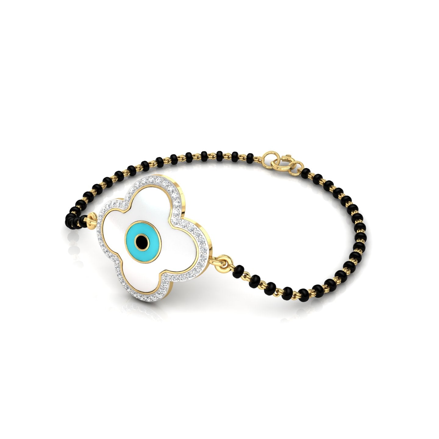 Pout Lab Grown Diamond Evil Eye Bracelet