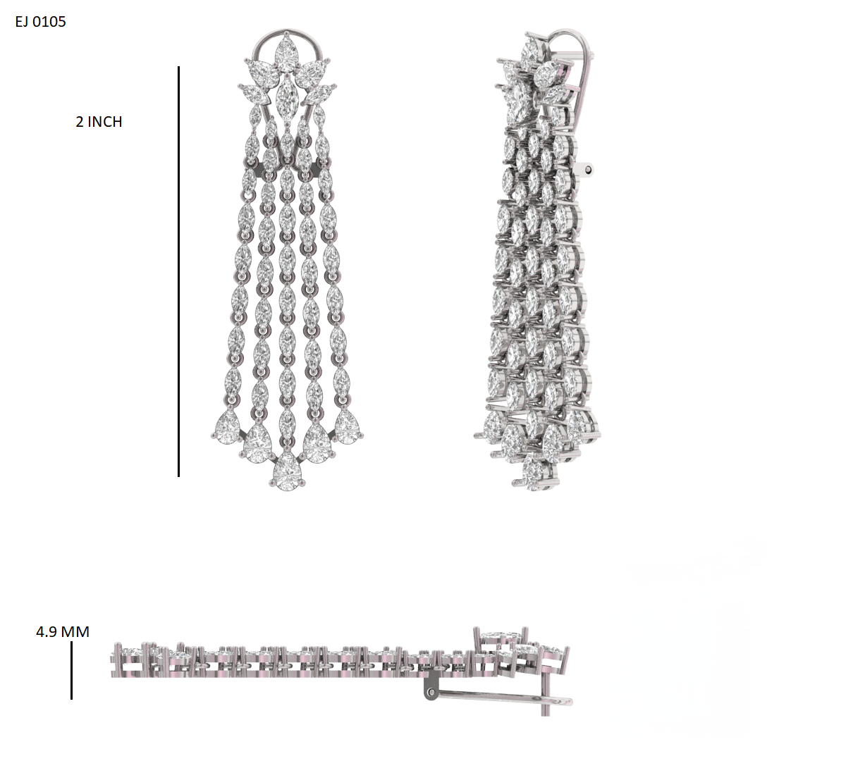 Argolla Lab Grown Diamond Earings