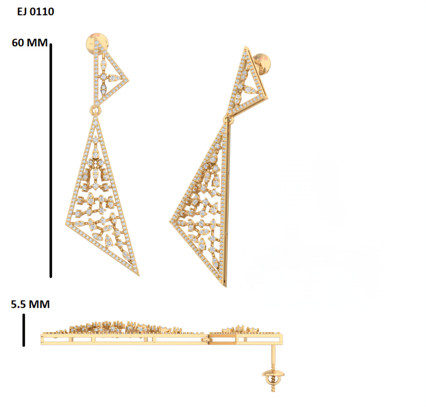 Cifra Lab Grown Diamond Earings