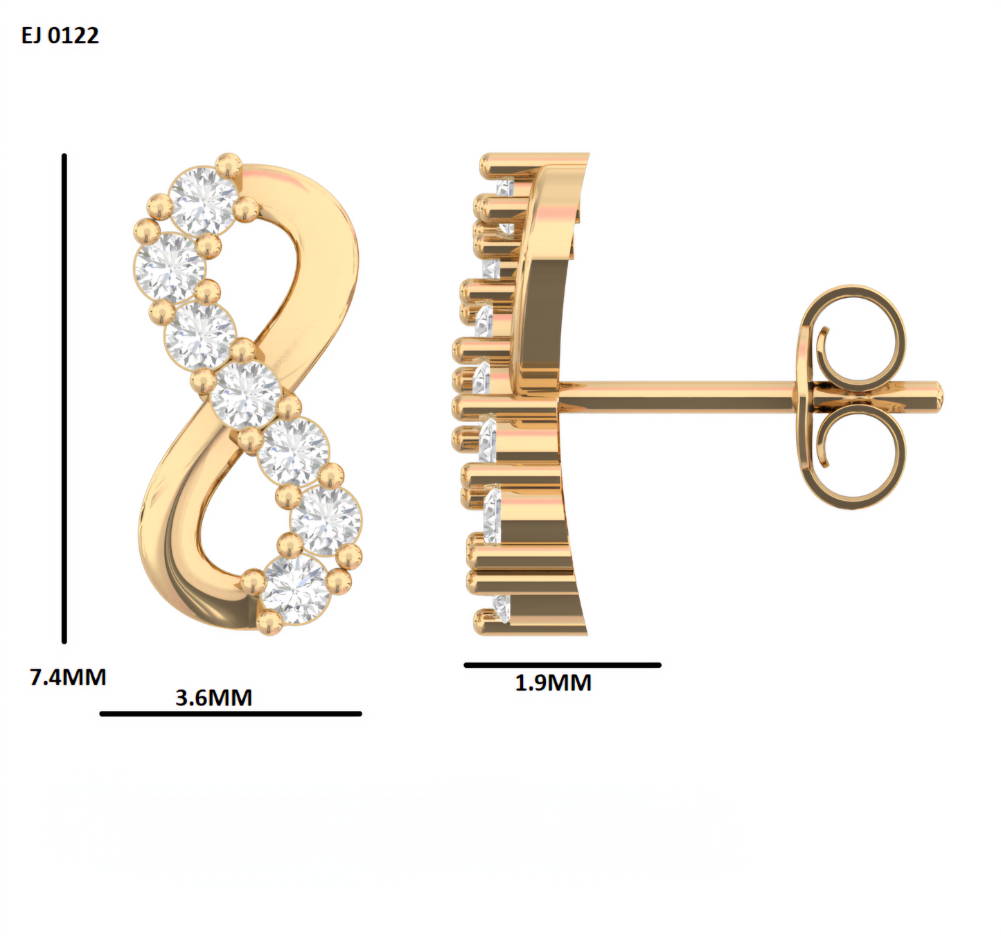 Evig Lab Grown Diamond Earings