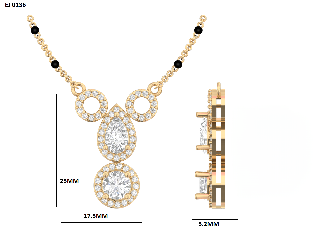 Kreis  Lab Grown Diamond Mangalsutra