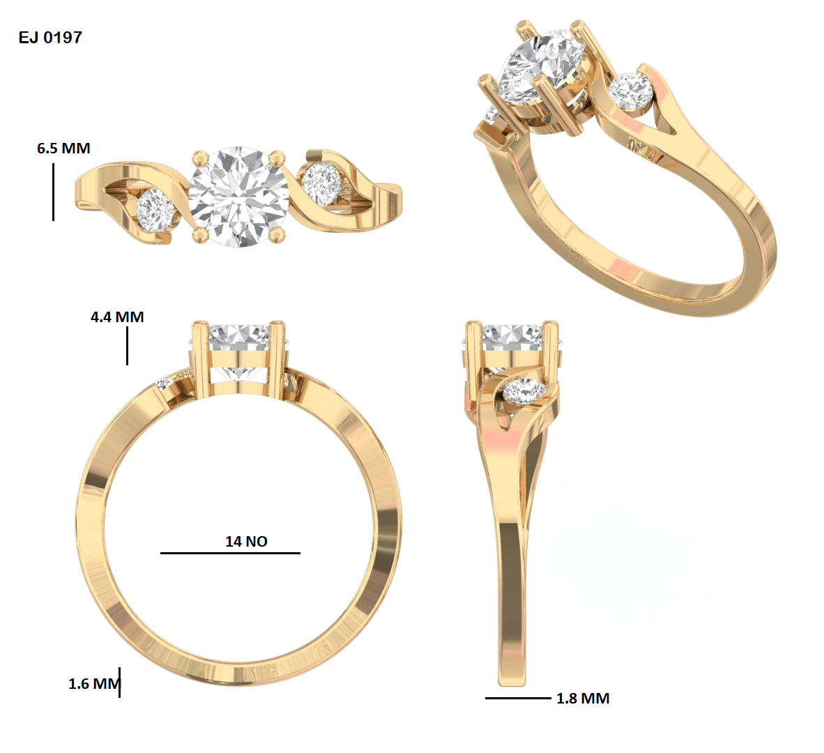 Trippel Lab Grown Diamond Ring