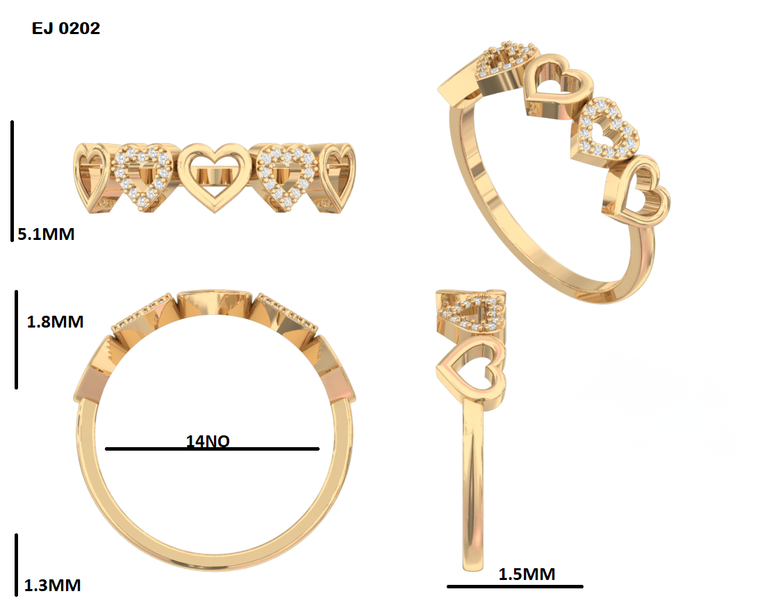 Herz Lab Grown Diamond Ring