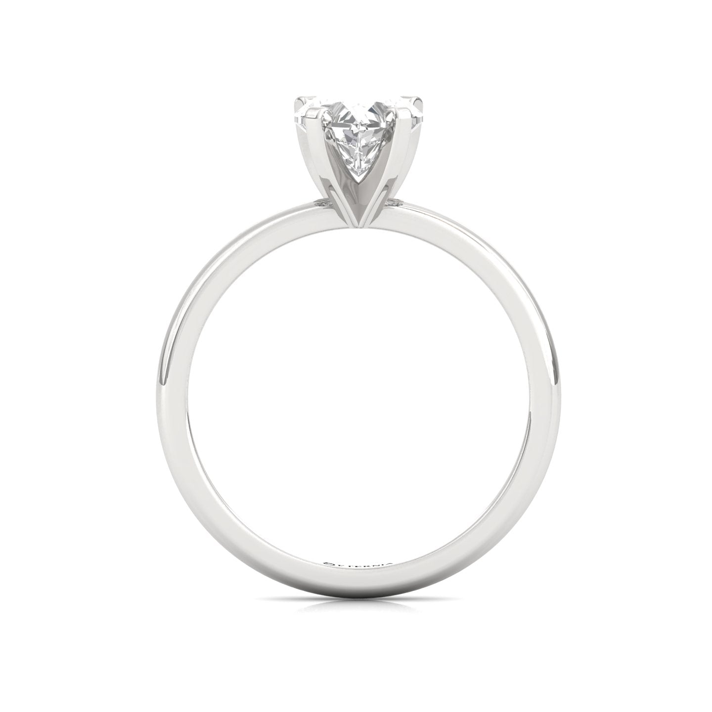 Heart Lab Grown Solitaire Diamond Ring