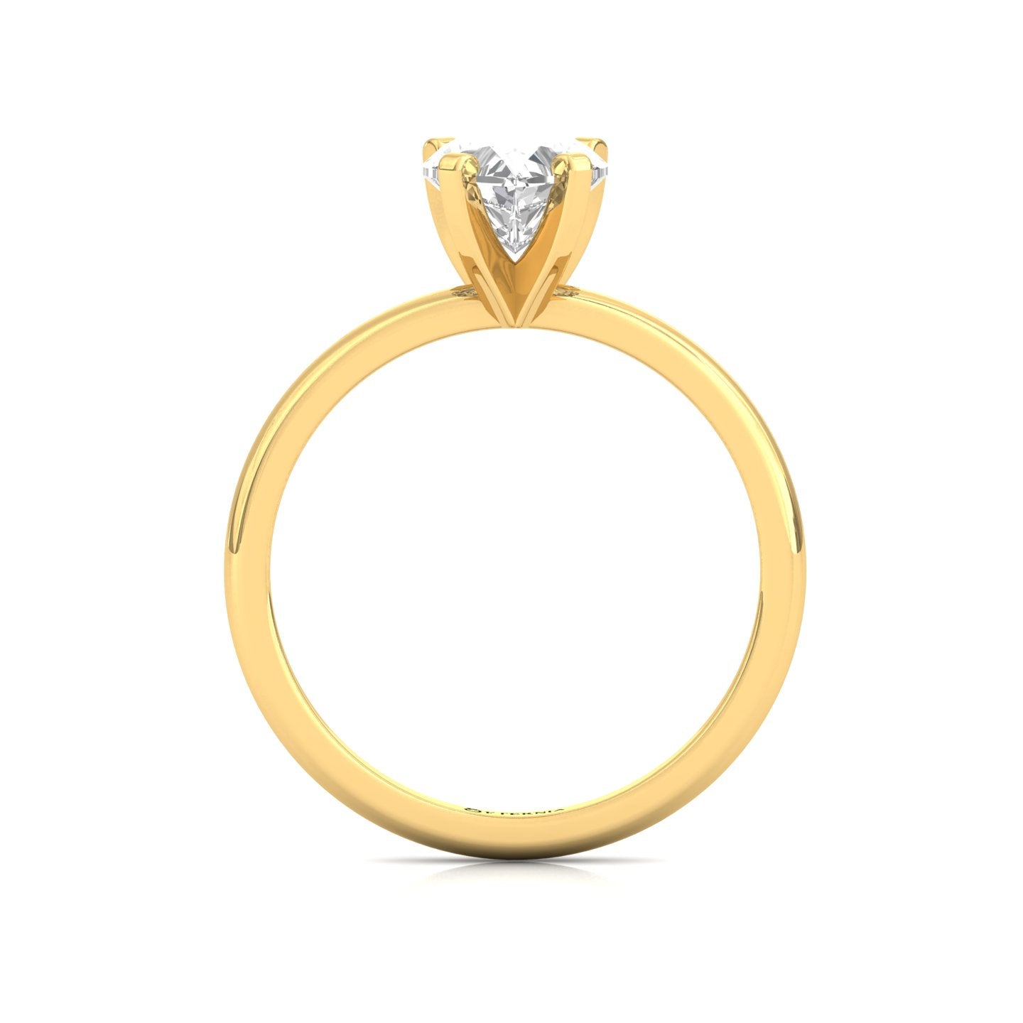 Heart Lab Grown Solitaire Diamond Ring