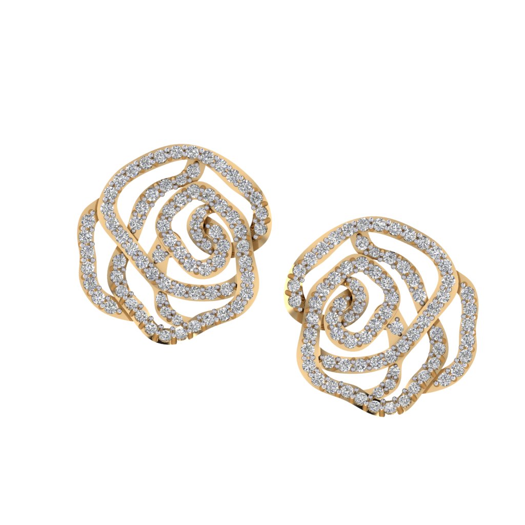 Rosette Lab Grown Diamond Earings