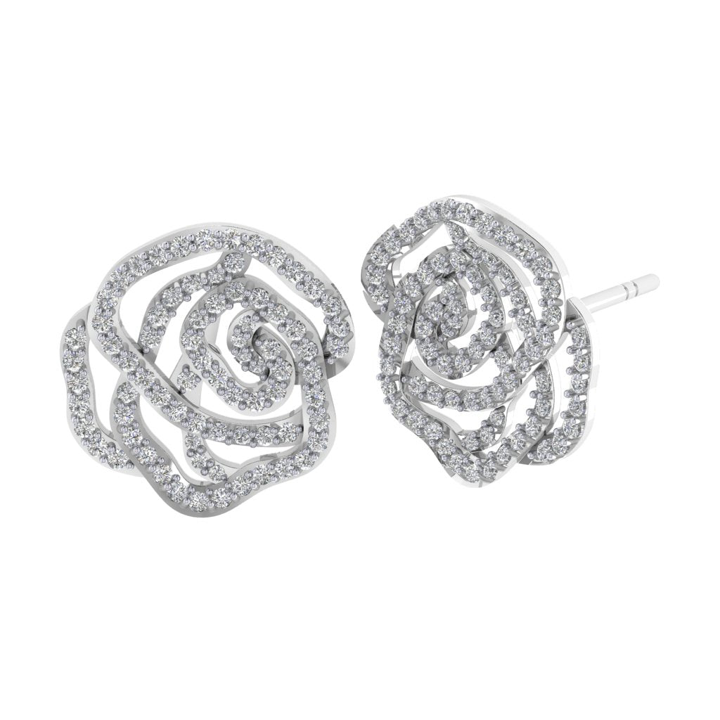 Rosette Lab Grown Diamond Earings