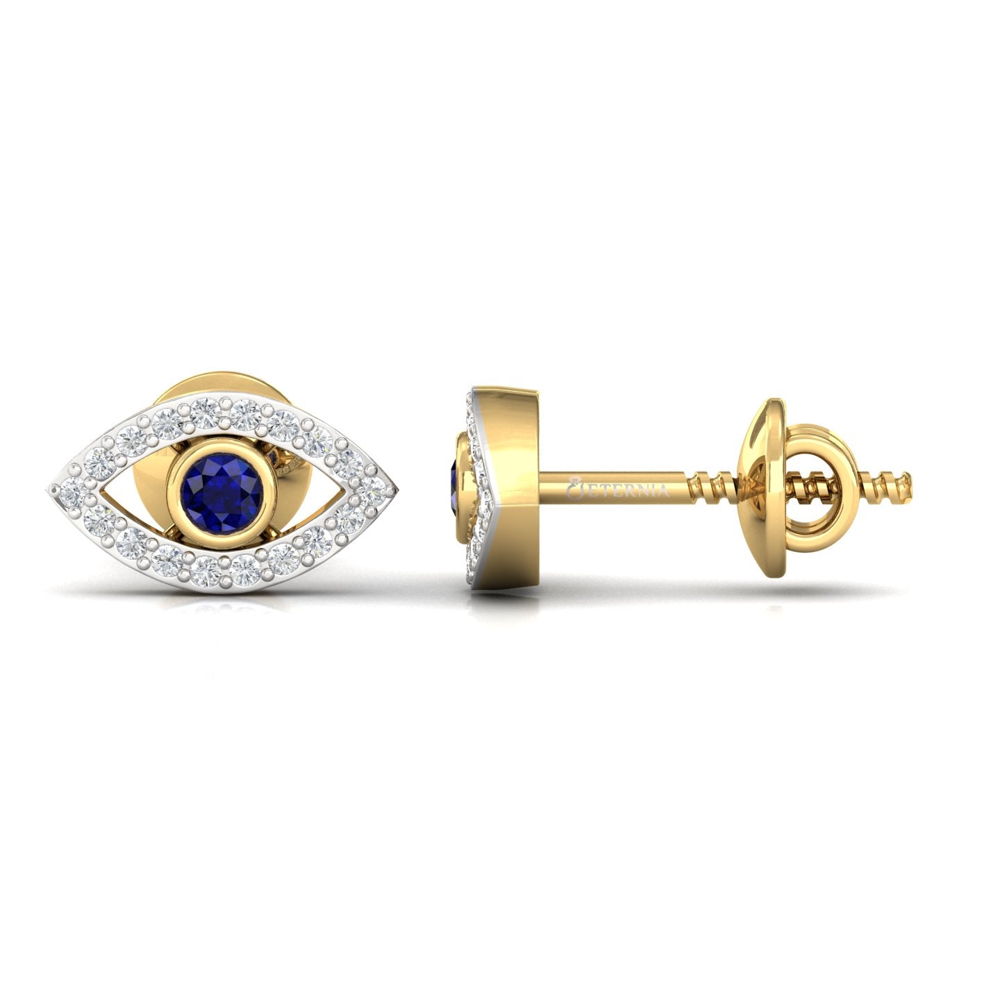 Letmy Lab Grown Diamond Evil Eye Earings