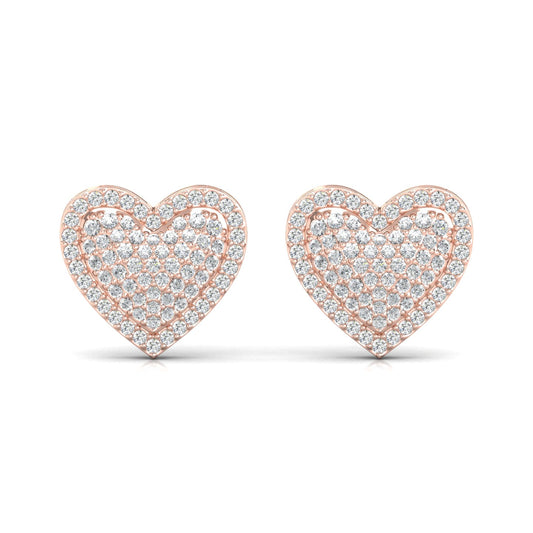 Heart Lab Grown Diamond Earings