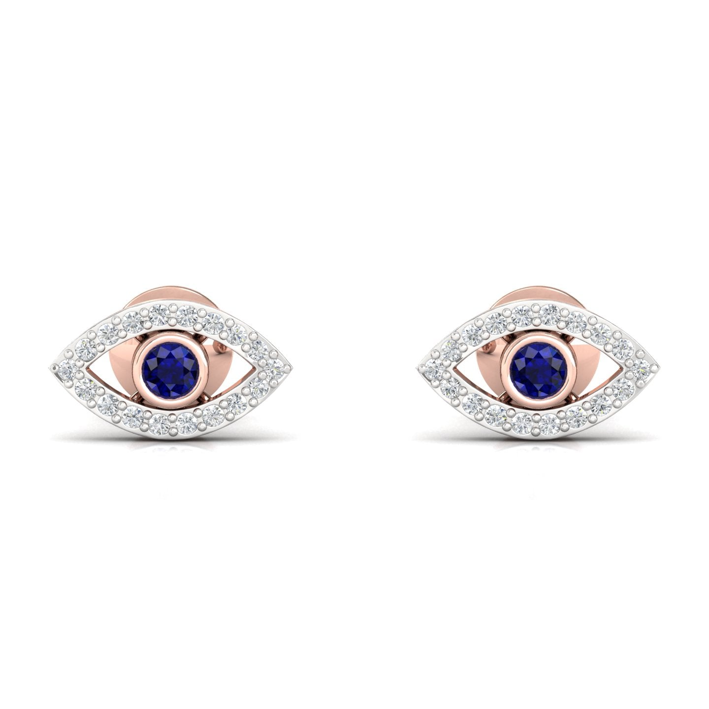 Letmy Lab Grown Diamond Evil Eye Earings