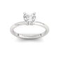 Heart Lab Grown Solitaire Diamond Ring