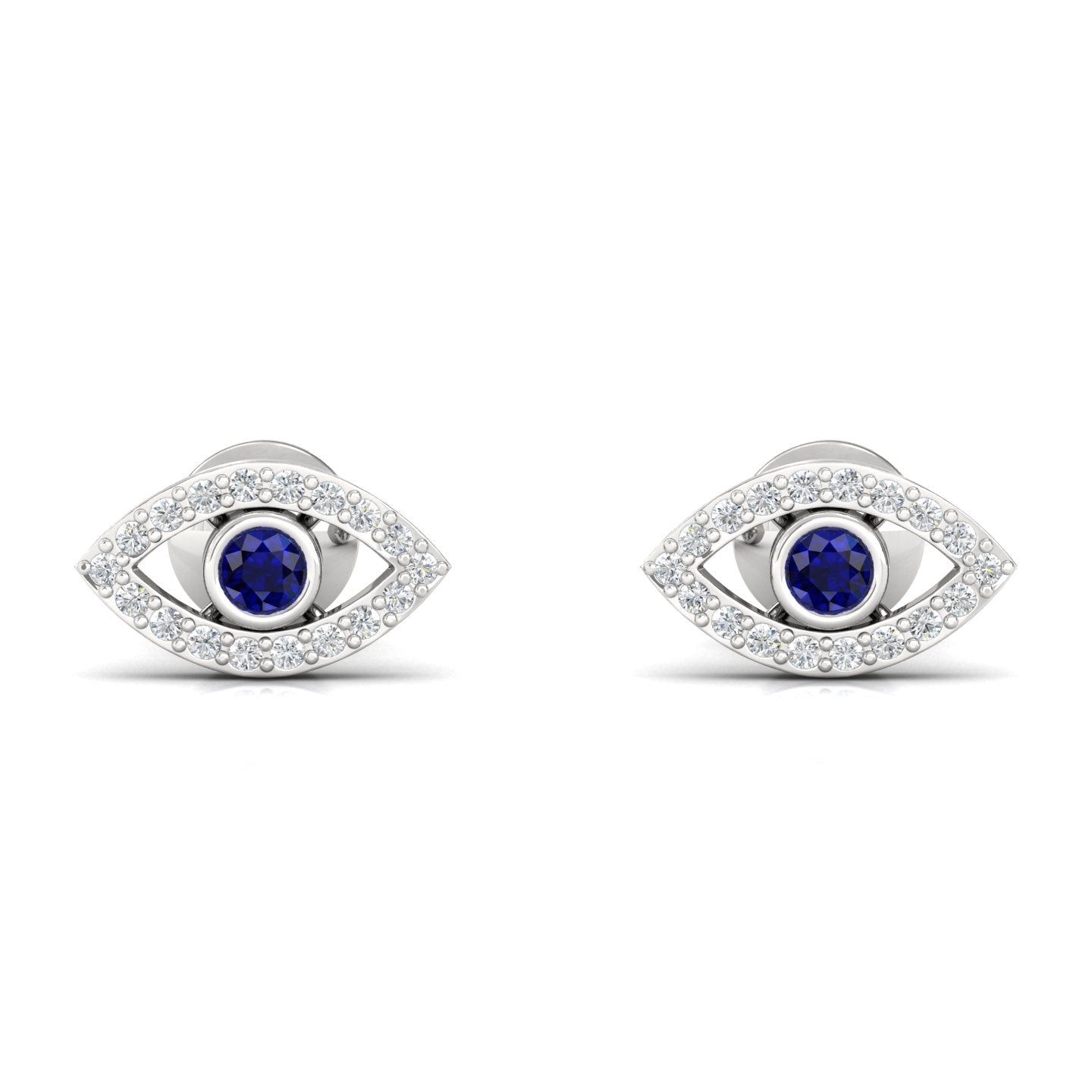 Letmy Lab Grown Diamond Evil Eye Earings