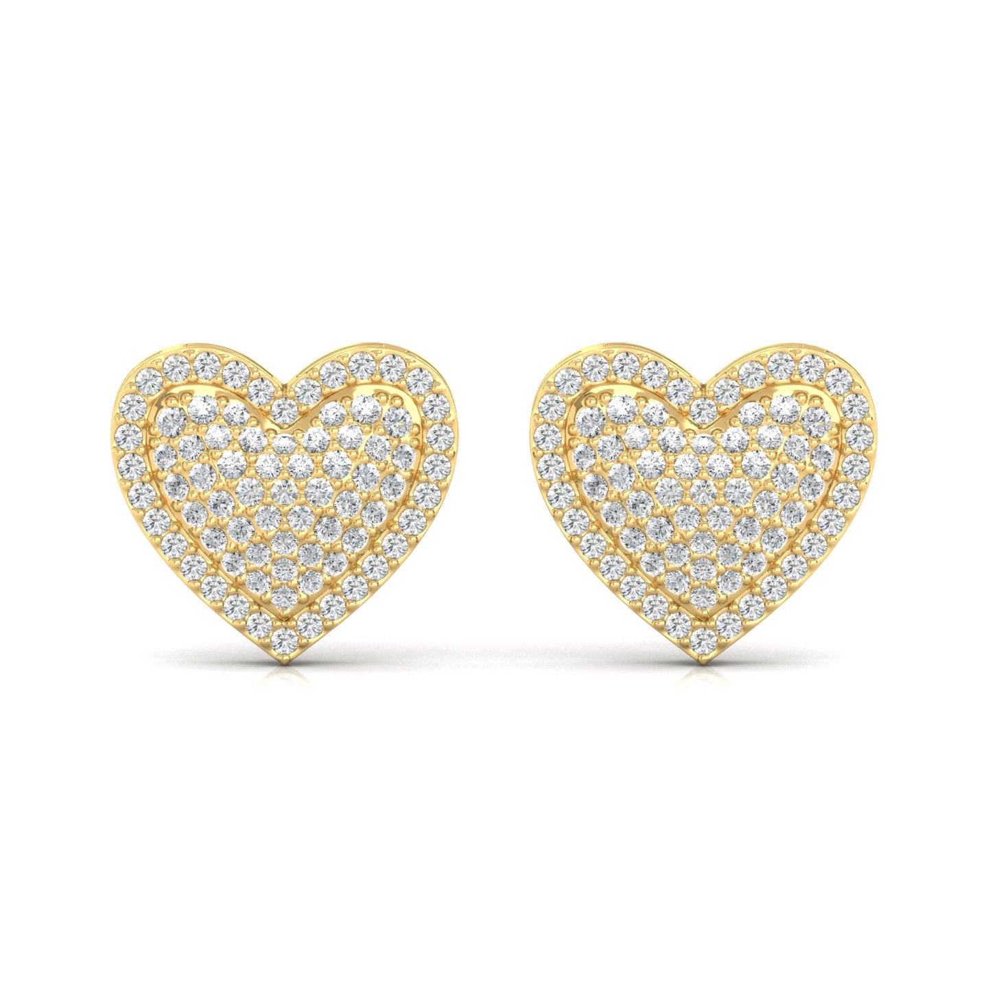 Heart Lab Grown Diamond Earings