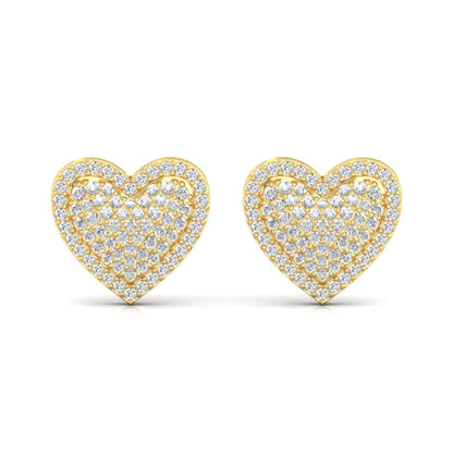 Heart Lab Grown Diamond Earings