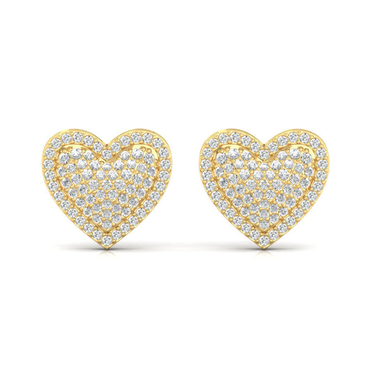 Heart Lab Grown Diamond Earings