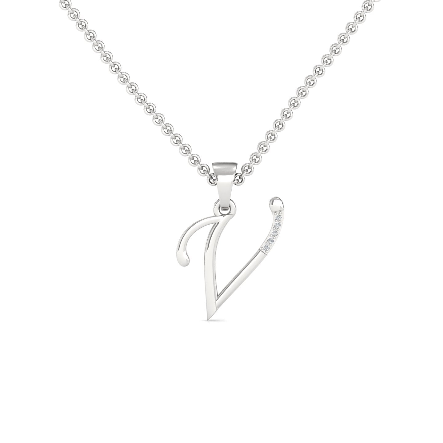 V  Lab Grown Diamond Pendant