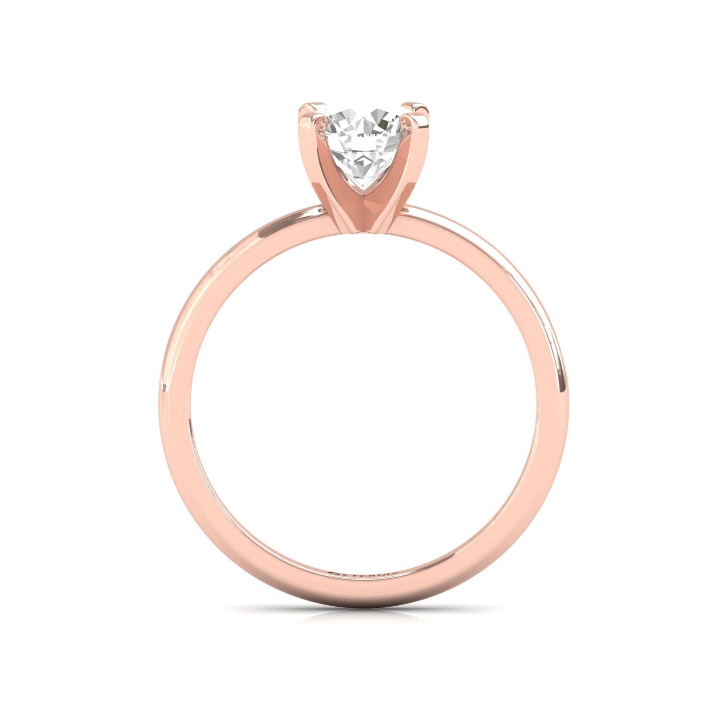 Round Lab Grown Diamond Solitaire Ring