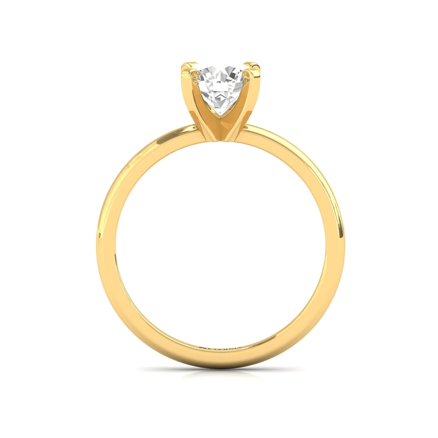 Round Lab Grown Diamond Solitaire Ring