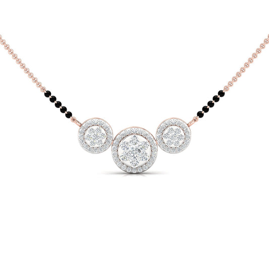 Drie  Lab Grown Diamond Mangalsutra