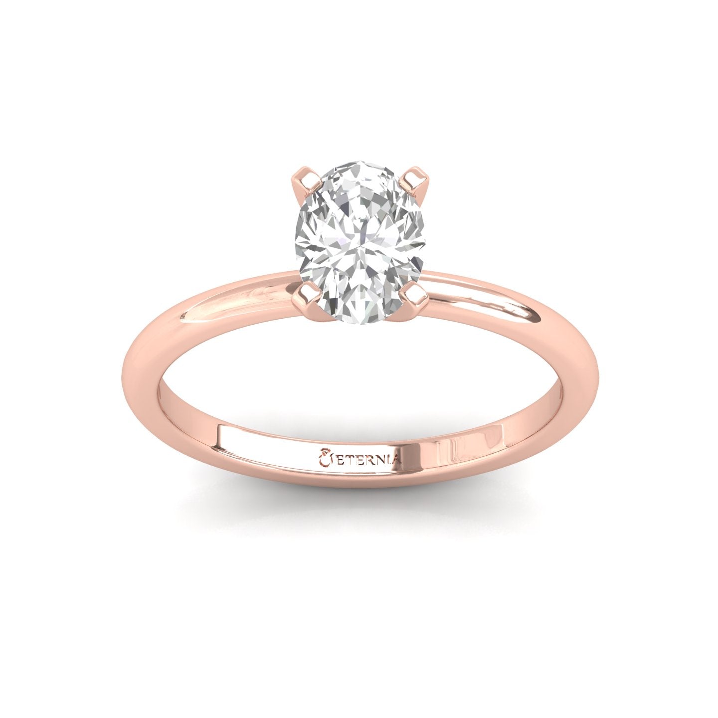 Oval Lab Grown Solitaire Diamond Ring