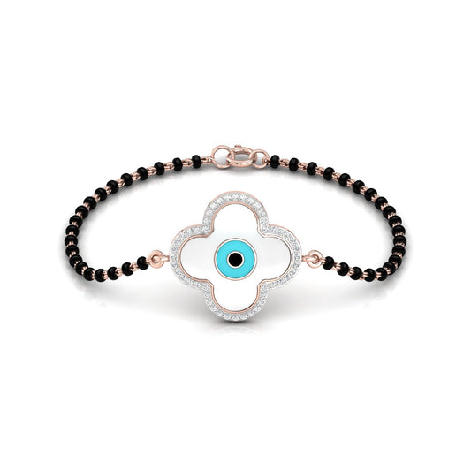 Pout Lab Grown Diamond Evil Eye Bracelet