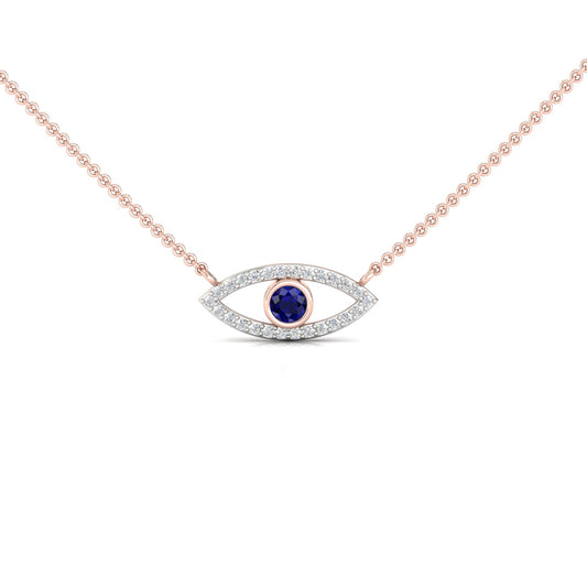 Glance Lab Grown Diamond Evil Eye Neckpiece