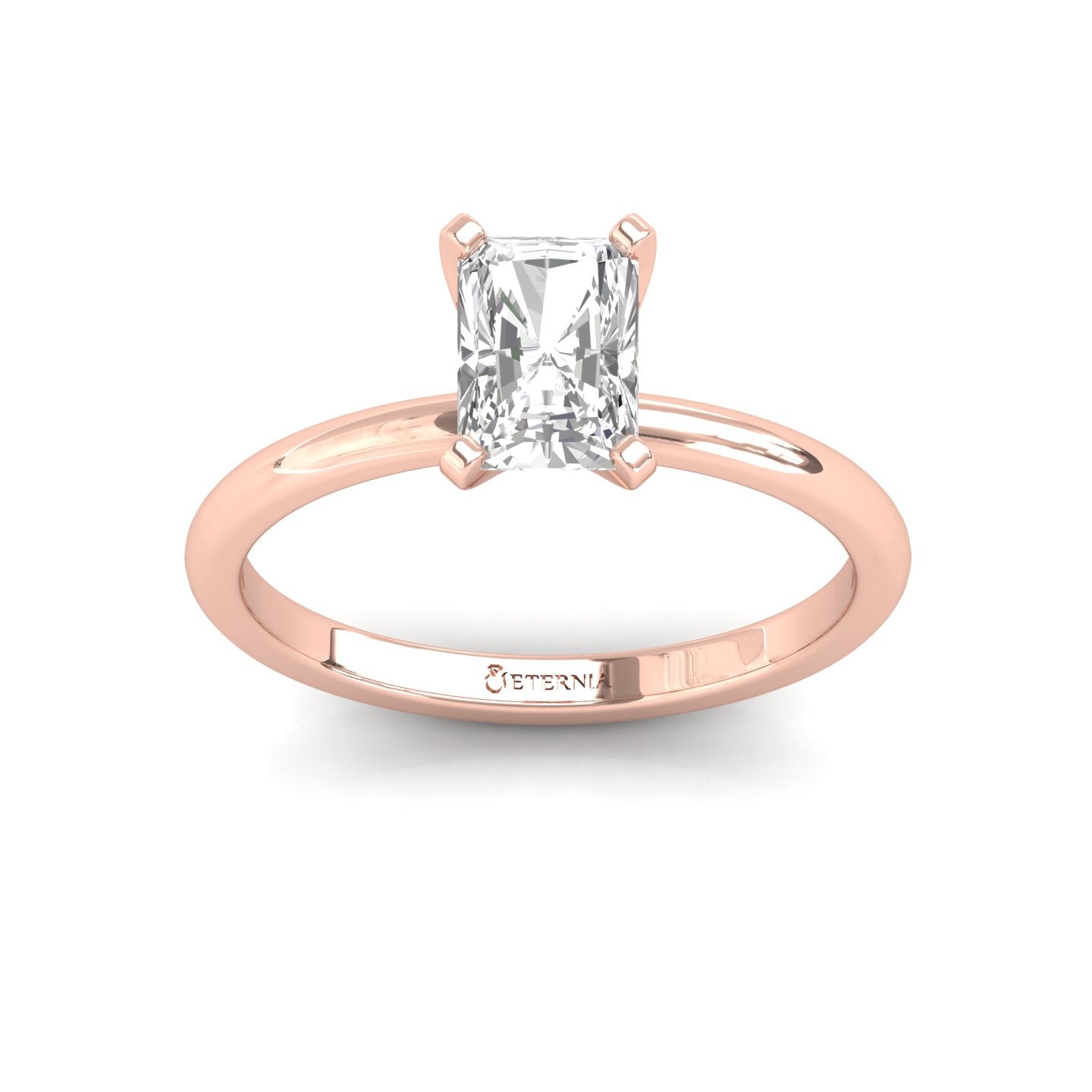 Radiant Lab Grown Solitaire Diamond Ring