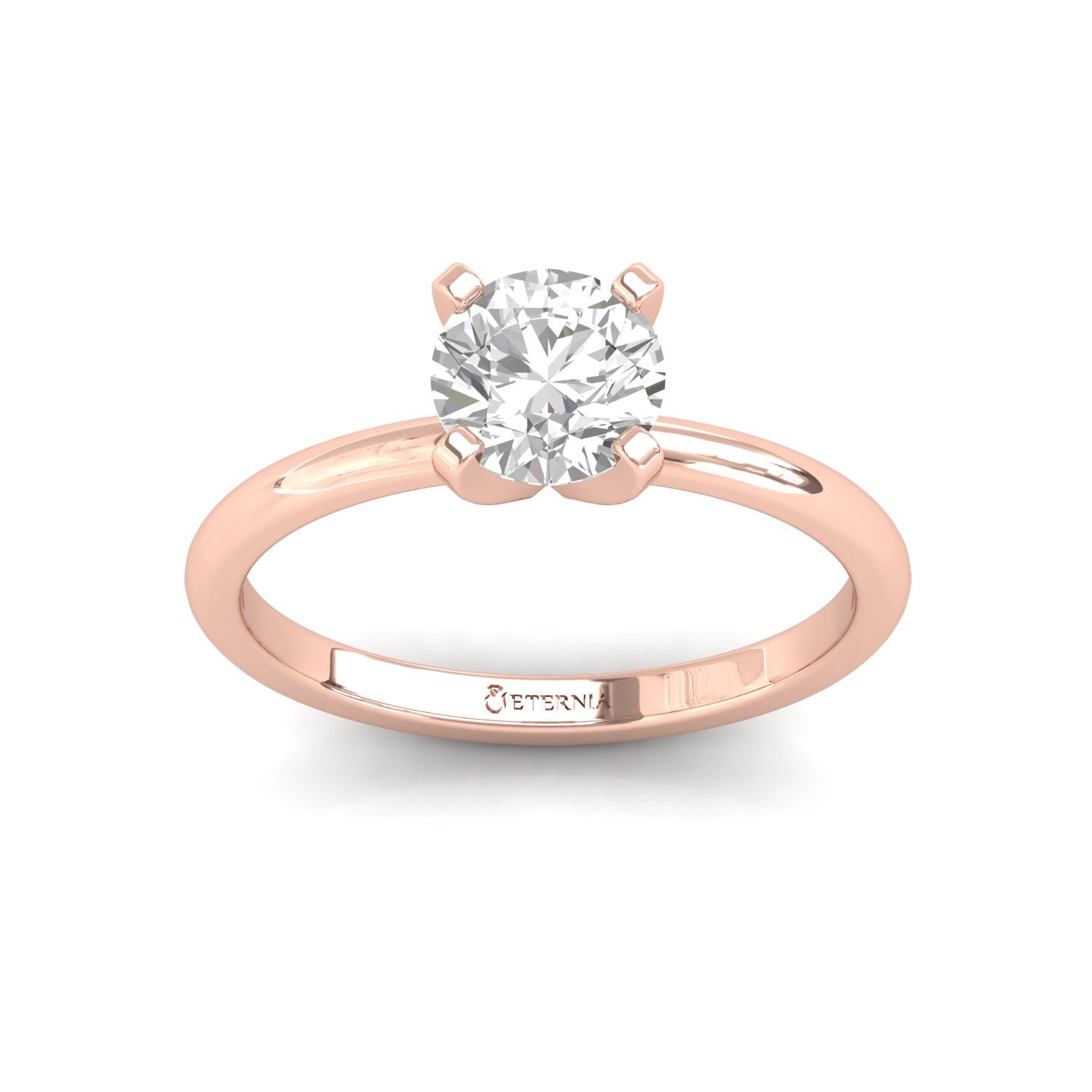 Round Lab Grown Diamond Solitaire Ring