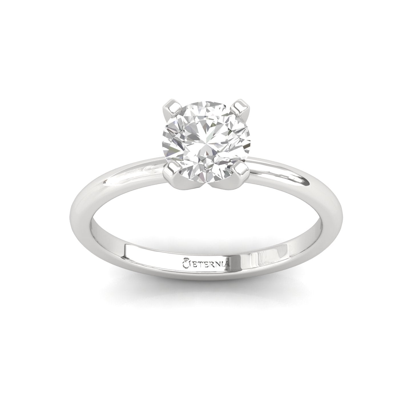 Round Lab Grown Diamond Solitaire Ring