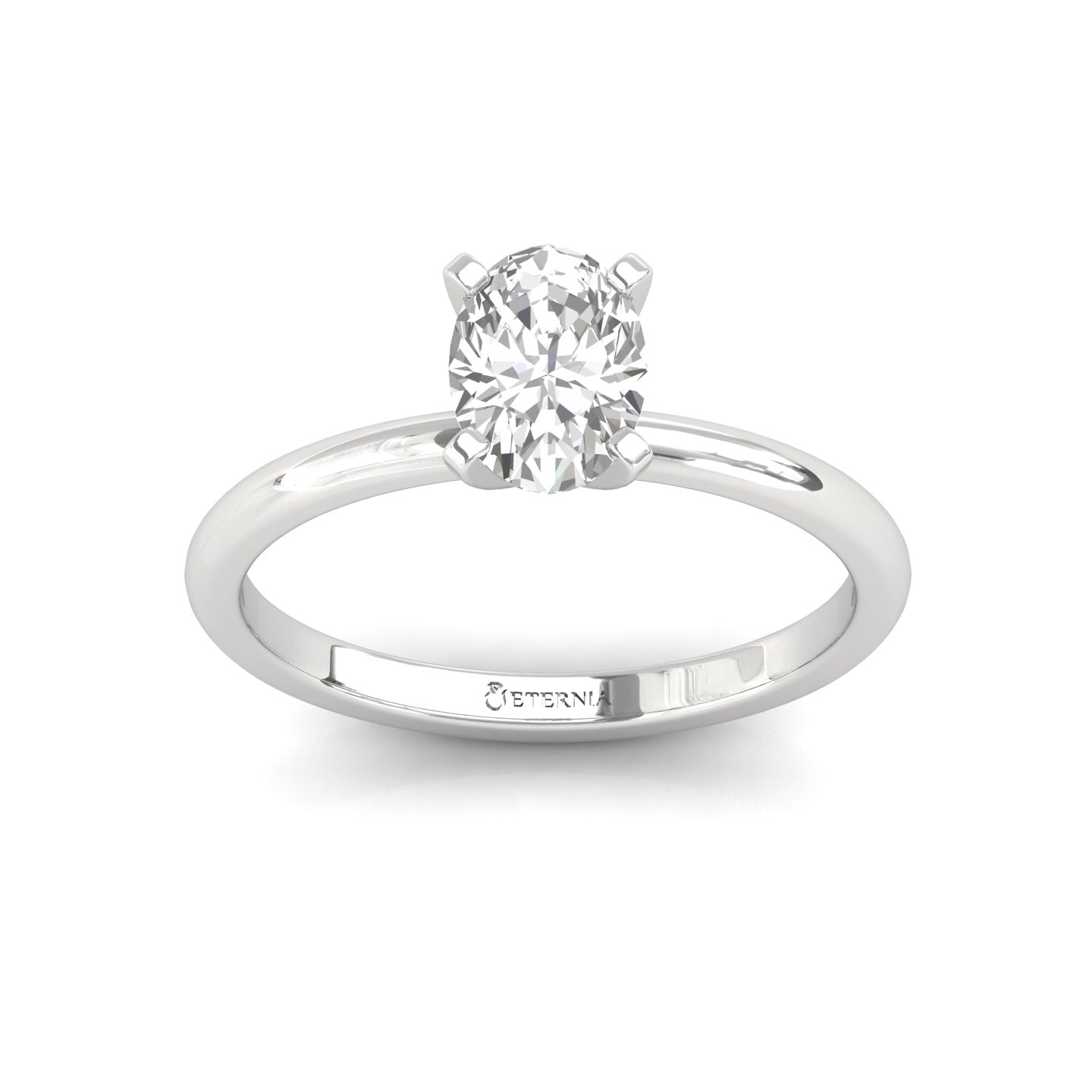 Oval Lab Grown Solitaire Diamond Ring