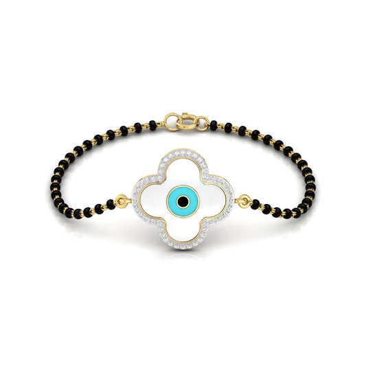 Pout Lab Grown Diamond Evil Eye Bracelet