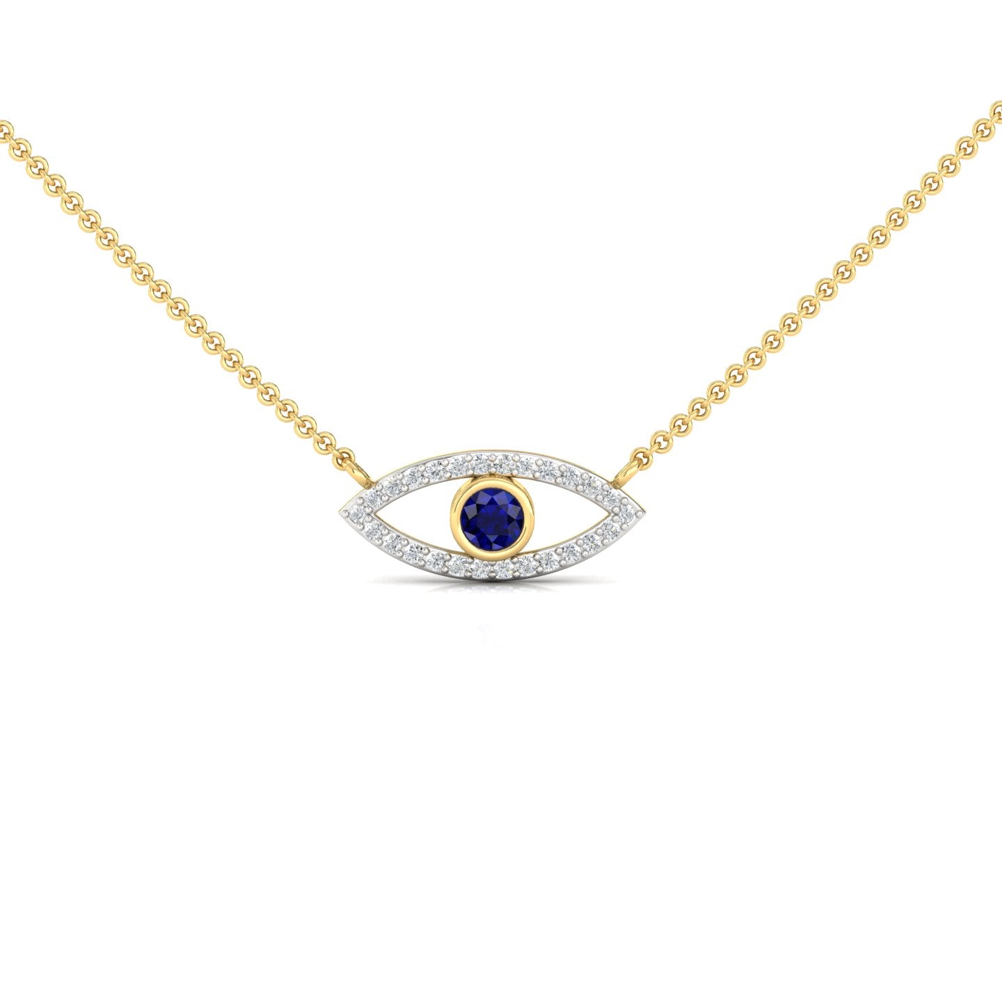 Glance Lab Grown Diamond Evil Eye Neckpiece