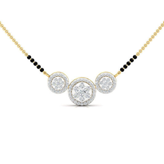 Drie  Lab Grown Diamond Mangalsutra