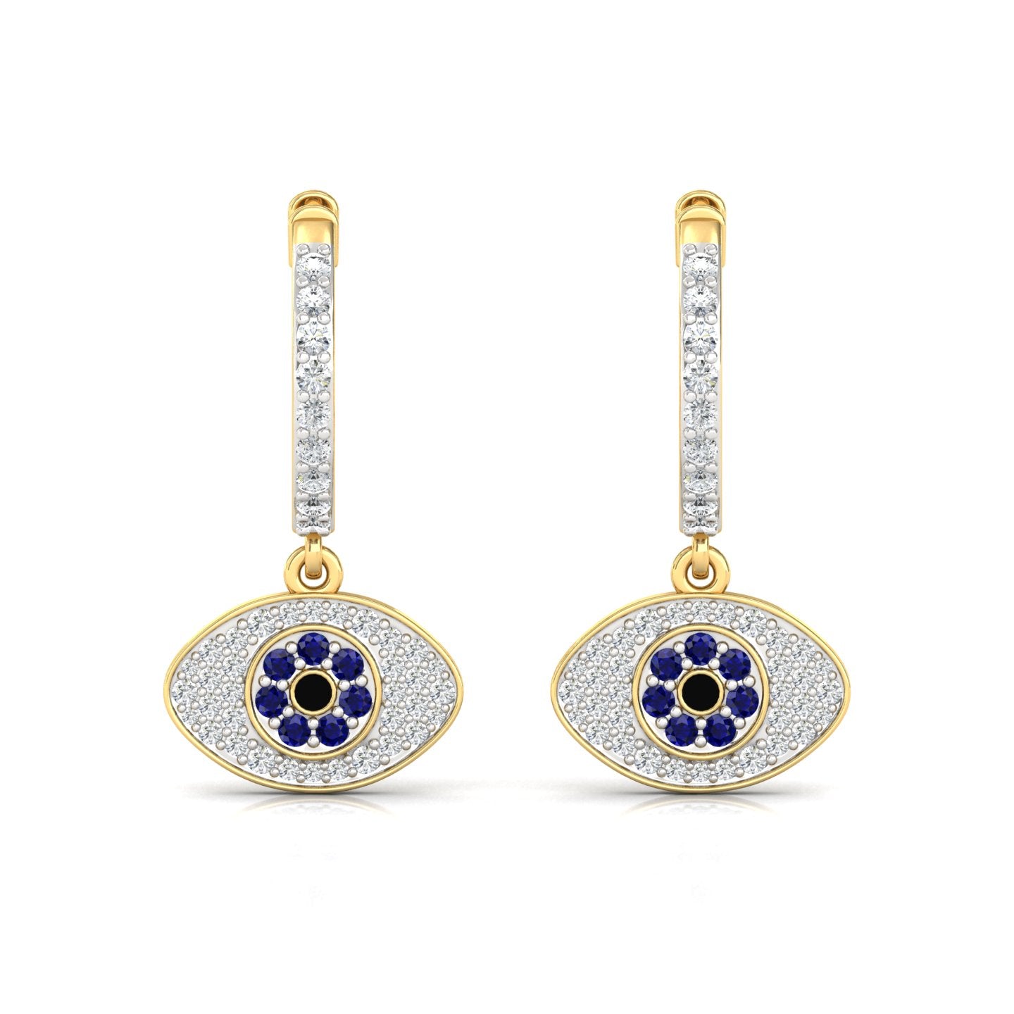 Se Lab Grown Diamond Evil Eye Earings